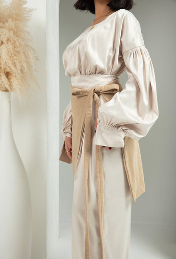 latte wrapping scarf