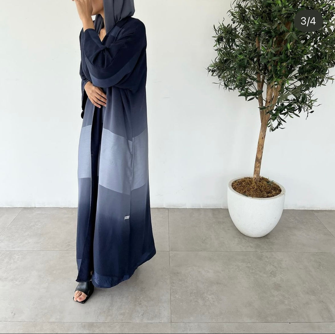 Blue ombré abaya