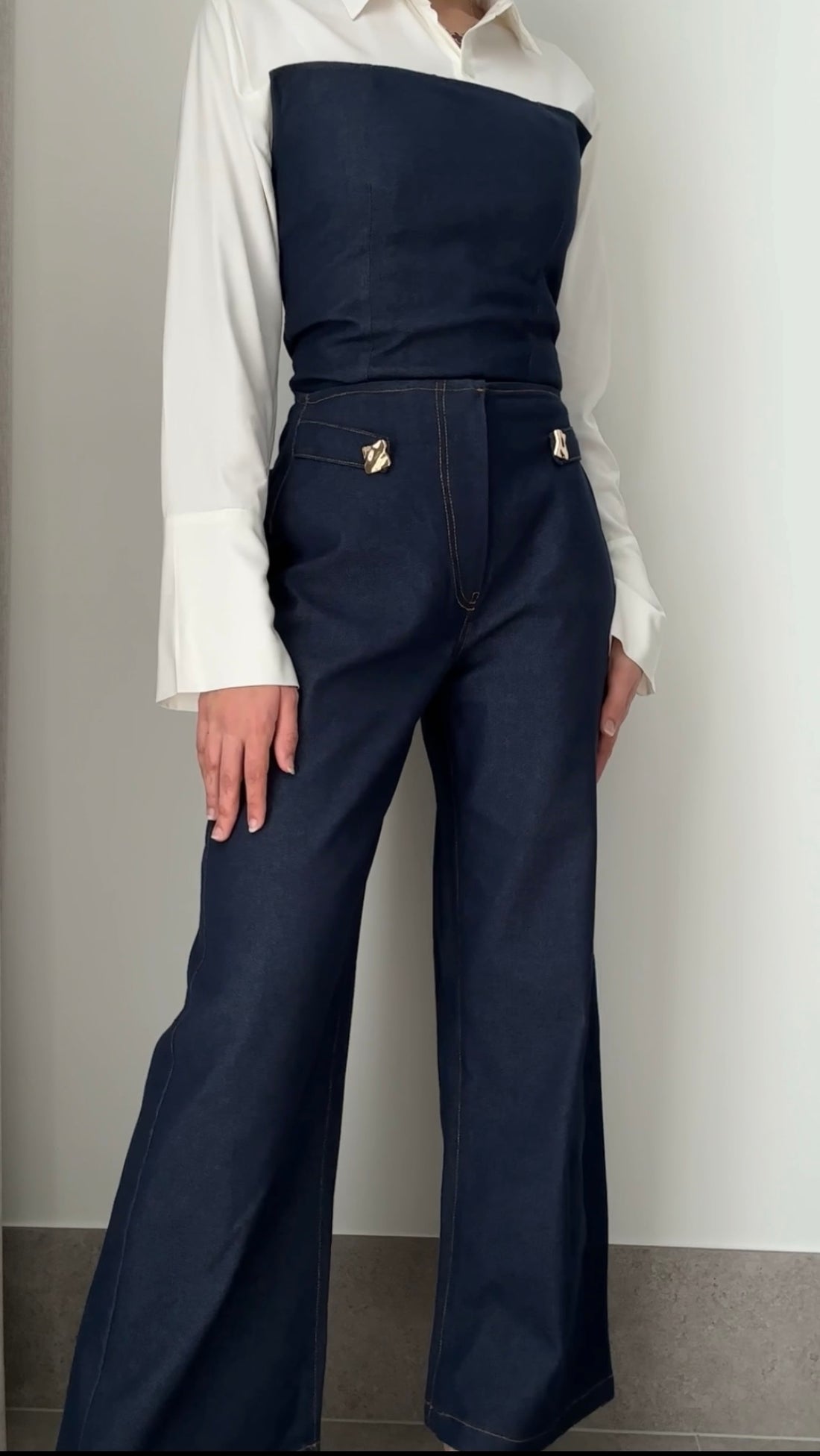 Denim jeans and top