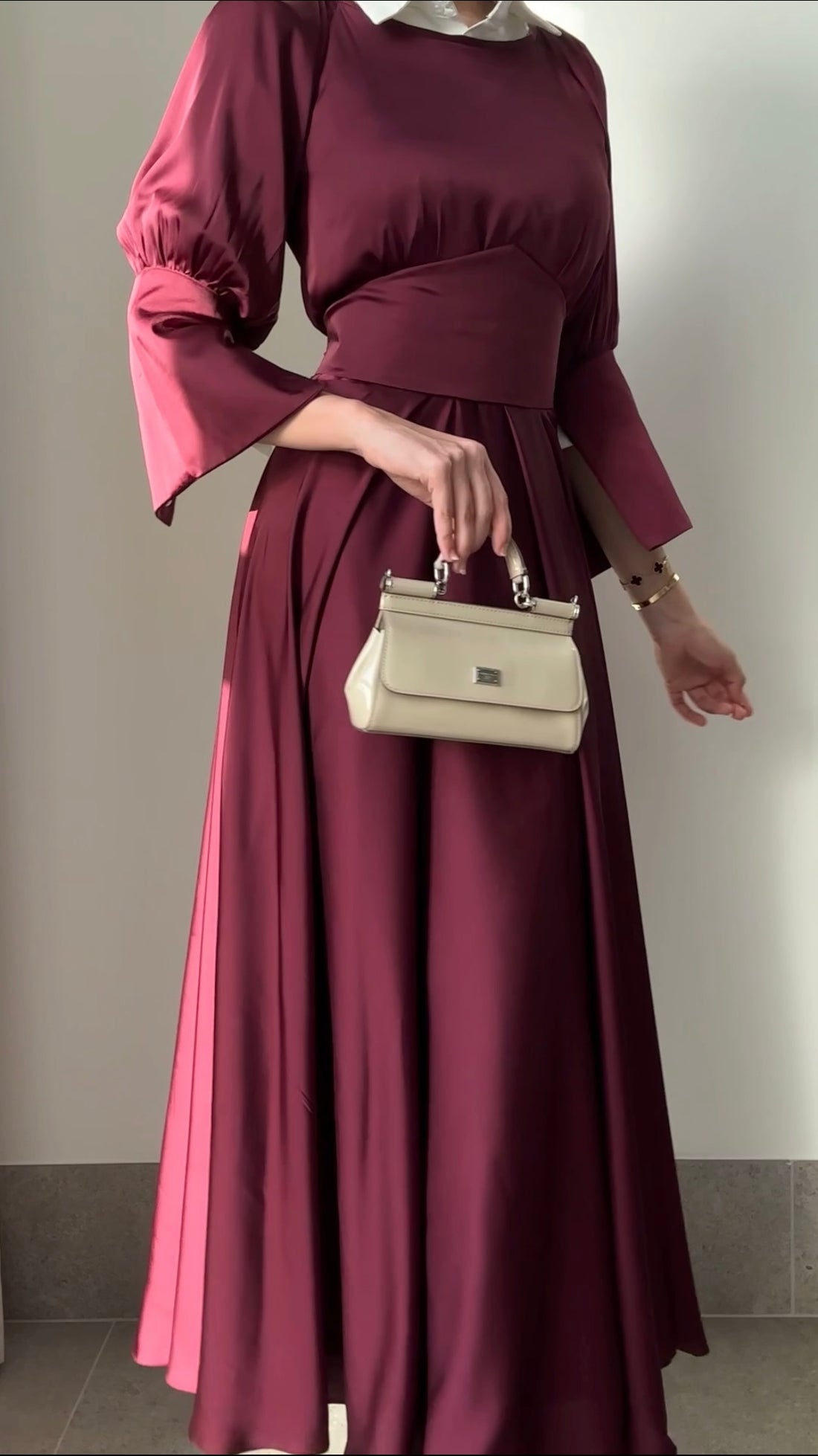 Burgundy dress