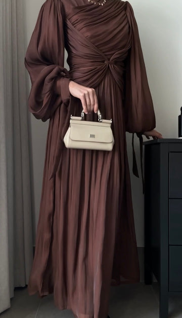 Brown organza