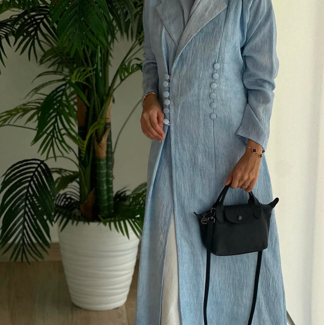 Sky blue abaya