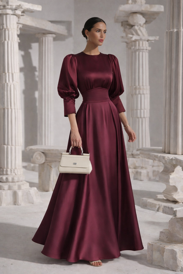 Burgundy dress