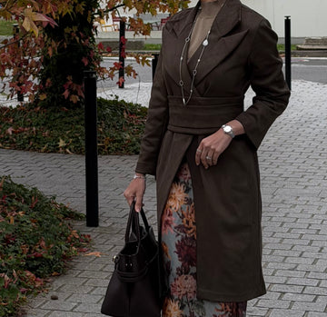 cropped brown coat