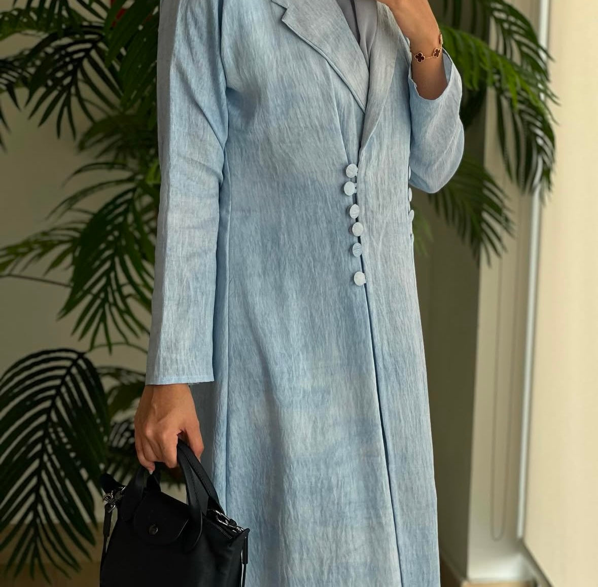Sky blue abaya